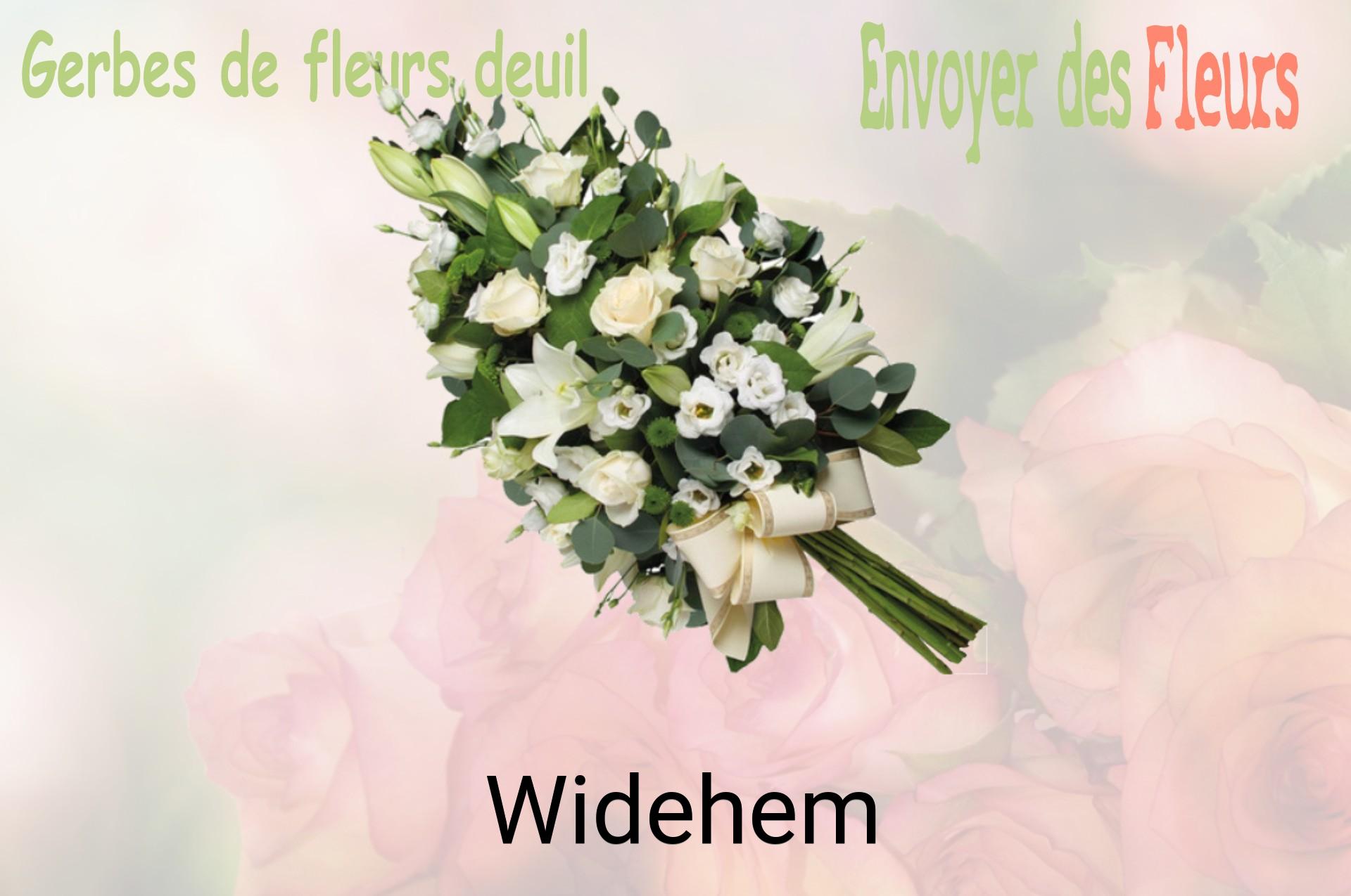 Gerbe de fleurs de deuil livrée à Widehem